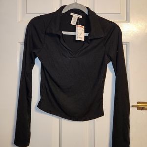Collared Black Long Sleeve